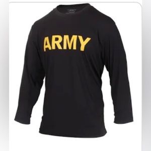 Army Shirt Military Physical Training Infantry Workout Long Sleeve Sz M